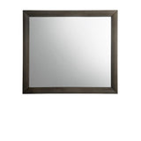 35" Gray Oak Framed Accent Mirror - Homeroots - Flyclothing LLC