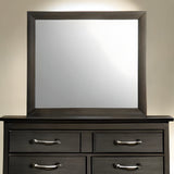 35" Gray Oak Framed Accent Mirror - Homeroots - Flyclothing LLC