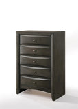 32" Gray Solid Wood - Homeroots - Flyclothing LLC