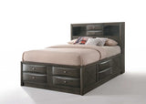 Gray Solid Wood Full Bed Frame - Homeroots - Flyclothing LLC