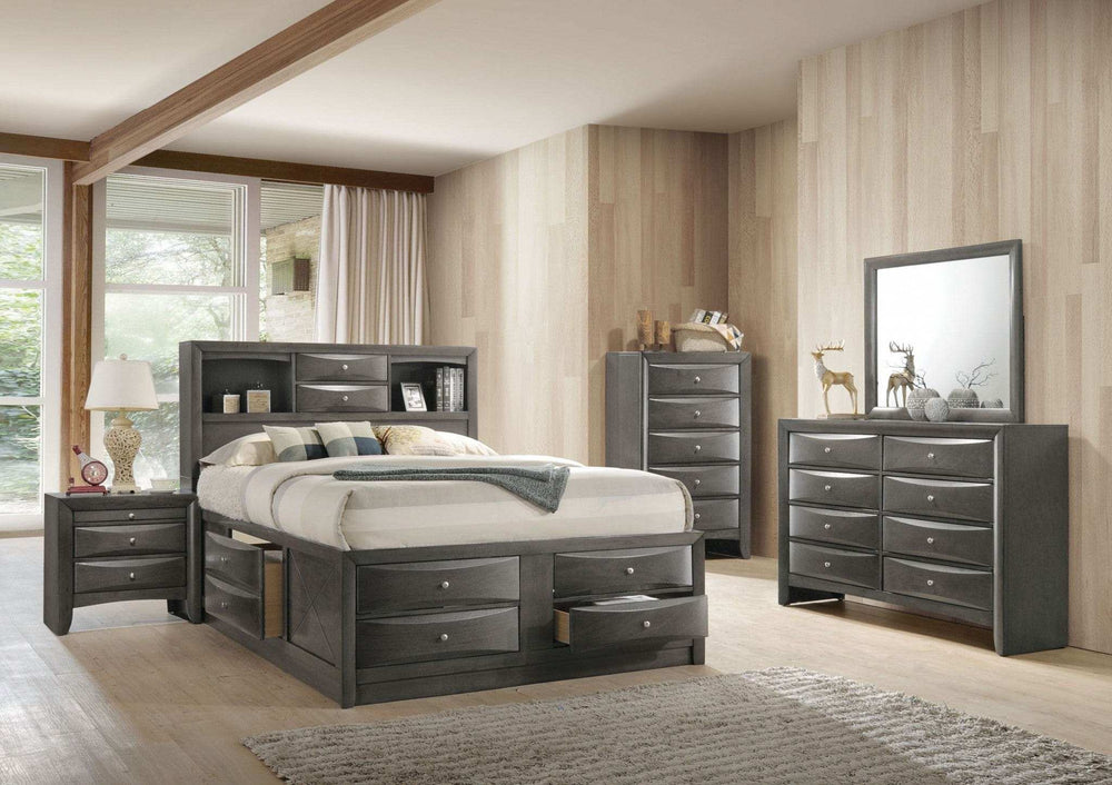 Gray Solid Wood Full Bed Frame - Homeroots - Flyclothing LLC