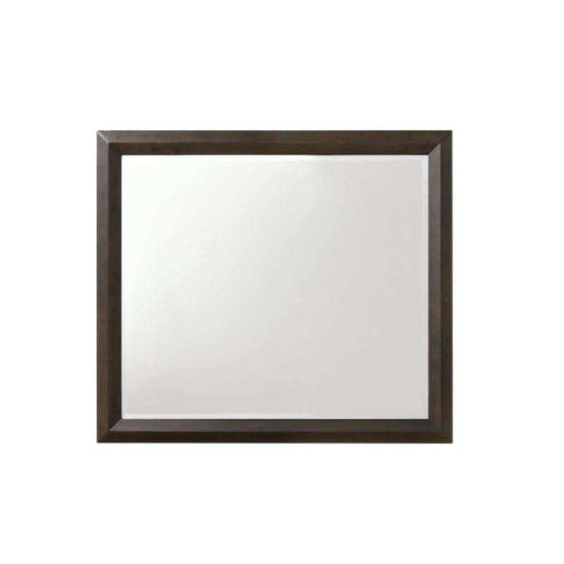 Rich Espresso Finish Wooden Rectangular Beveled Edge Mirror - Homeroots - Flyclothing LLC