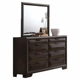 Rich Espresso Finish Wooden Rectangular Beveled Edge Mirror - Homeroots - Flyclothing LLC