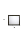 35" Gray Framed Accent Mirror - Homeroots - Flyclothing LLC