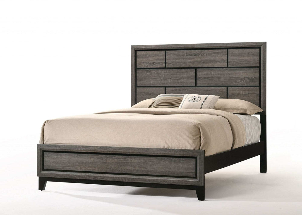 Gray Solid Wood Bed Frame - Homeroots - Flyclothing LLC