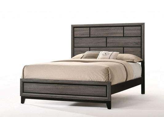 Gray Solid Wood Bed Frame - Homeroots - Flyclothing LLC
