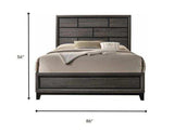 Gray Solid Wood Bed Frame - Homeroots - Flyclothing LLC