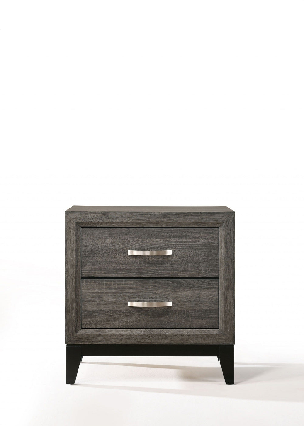 25" Gray Two Drawers Nightstand - Homeroots - Flyclothing LLC