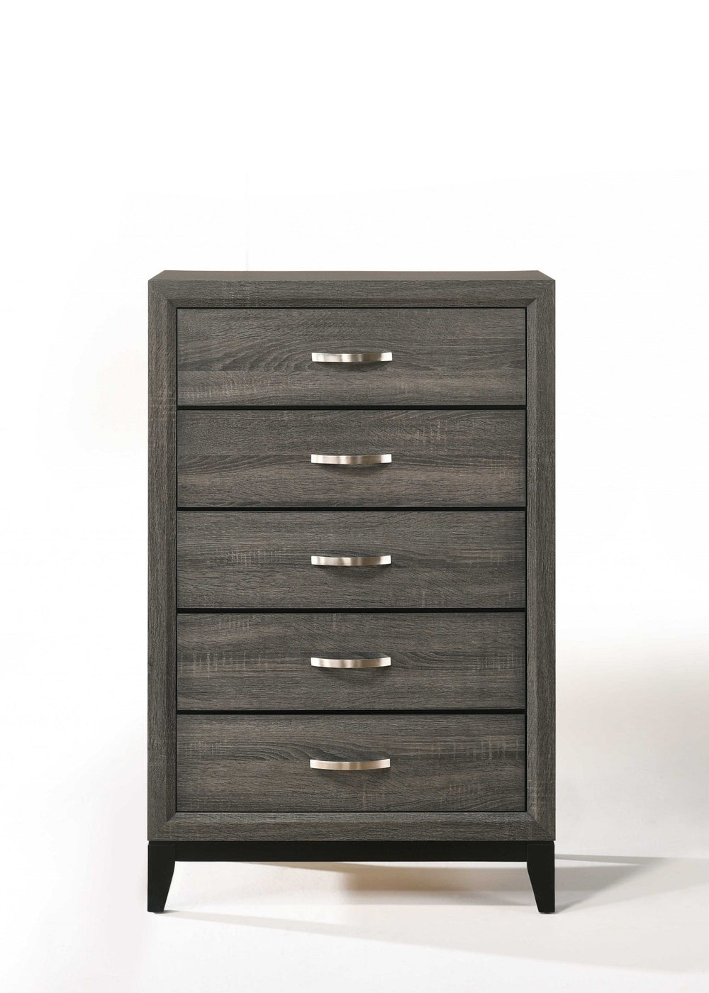 31" Gray Manufactured Wood Five Drawer Chest - Homeroots