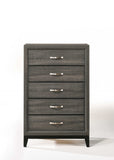 31" Gray Manufactured Wood Five Drawer Chest - Homeroots