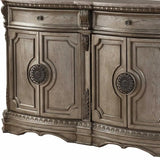 68" Champagne Solid Wood Two Drawer Sideboard - Homeroots - Flyclothing LLC