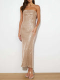 Sequin Cutout Tube Dress - Trendsi - Flyclothing LLC