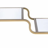 23" Gold And Clear Glass End Table With Two Shelves - Homeroots - Flyclothing LLC