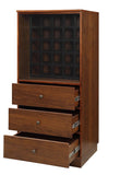 24" Brown Standard Display Stand With Three Drawers - Homeroots - Flyclothing LLC