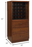 24" Brown Standard Display Stand With Three Drawers - Homeroots - Flyclothing LLC