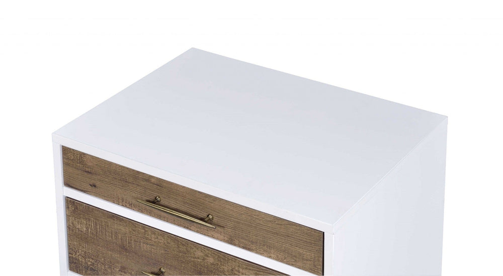 21" Brown Three Drawers Nightstand - Homeroots - Flyclothing LLC