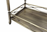 32" X 16" X 30" Antique Brass Metal Serving Cart - Homeroots - Flyclothing LLC