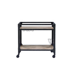32" X 16" X 31" Black Metal Serving Cart - Homeroots - Flyclothing LLC