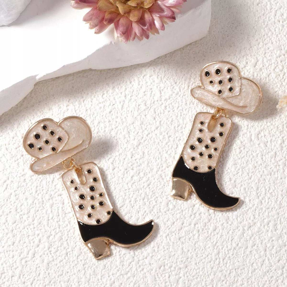 Cowgirl Boot and Hat Dangle Earrings - Trendsi - Flyclothing LLC