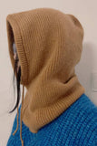 Drawstring Solid Color Thermal Knit Hat - Trendsi - Flyclothing LLC