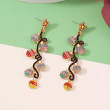 Christmas 18K Gold-Plated Rhinestone Earrings - Trendsi - Flyclothing LLC