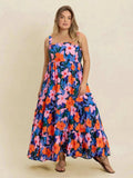 Plus Size Printed Square Neck Cami Dress - Trendsi - Flyclothing LLC