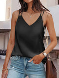 V-Neck Double Spaghetti Straps Cami - Trendsi - Flyclothing LLC