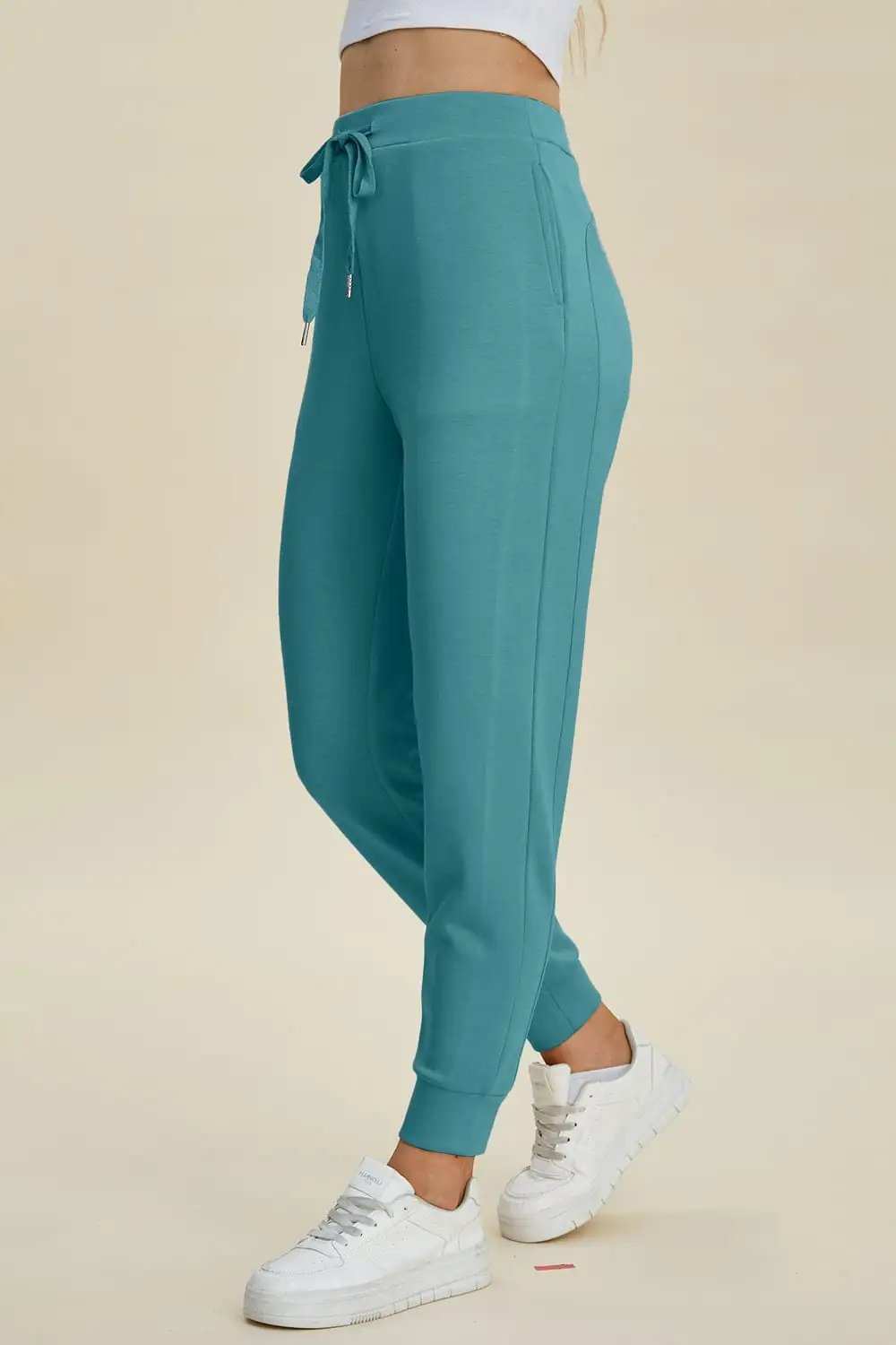 Basic Bae Full Size Air Scuba Drawstring High Waist Joggers - Trendsi - Flyclothing LLC