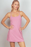 VERY J Sleeveless Active Tennis Dress with Unitard Liner - Trendsi - Flyclothing LLC