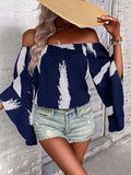 Off Shoulder Bell Sleeve Blouse - Trendsi - Flyclothing LLC