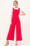 And The Why Gauze Loose Fit Tied Back Overalls - Trendsi - Flyclothing LLC