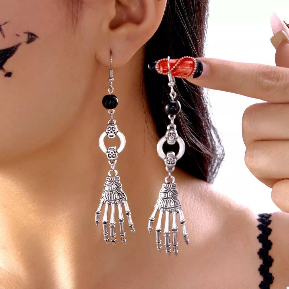 Halloween Skeleton Hand Drop Earrings - Trendsi - Flyclothing LLC