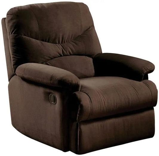 35" Chocolate Microfiber Recliner - Homeroots