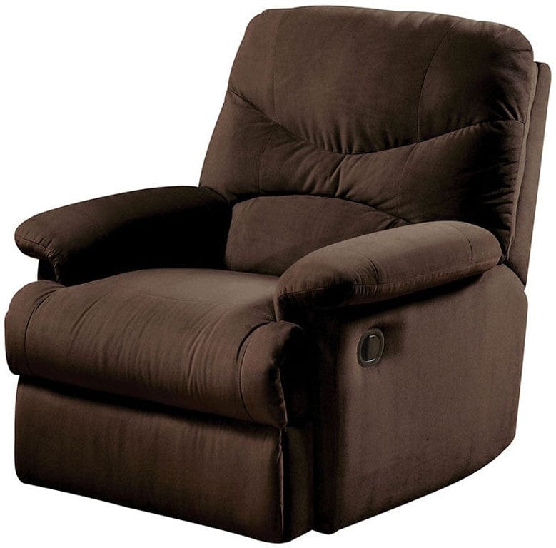 35" Chocolate Microfiber Recliner - Homeroots - Flyclothing LLC