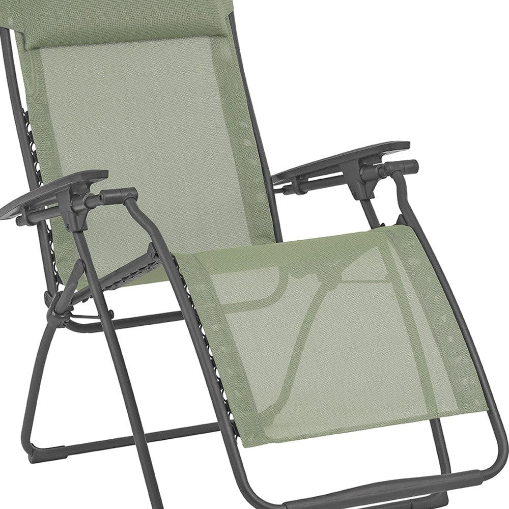 28" Green Steel Outdoor Zero Gravity Chair with Green Cushion - Homeroots - Flyclothing LLC