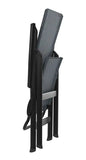 24" Gray and Black Steel Outdoor Arm Chair - Homeroots - Flyclothing LLC