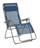 30" Blue and Gray Steel Outdoor Zero Gravity Chair with Blue Cushion - Homeroots - Flyclothing LLC