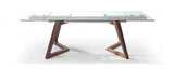 63" Clear and Brown Glass and Solid Wood Self-Storing Leaf Dining Table - Homeroots - Flyclothing LLC