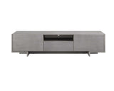 73" Gray Wood Cabinet Enclosed Storage TV Stand - Homeroots - Flyclothing LLC