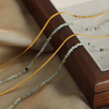 Beaded Titanium Steel Double-Layered Necklace - Trendsi - Flyclothing LLC