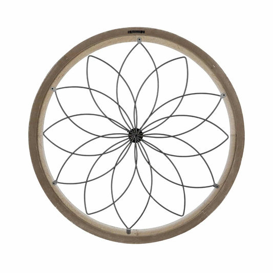 Distressed Chic Flower Metal And Wood Wall Decor - Homeroots - Flyclothing LLC