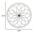 Distressed Chic Flower Metal And Wood Wall Decor - Homeroots - Flyclothing LLC