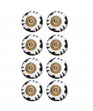 1.5" X 1.5" X 1.5" Black White And Gold Knobs 8 Pack - Homeroots - Flyclothing LLC