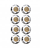 1.5" X 1.5" X 1.5" Black White And Gold Knobs 8 Pack - Homeroots - Flyclothing LLC