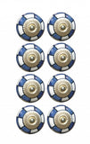 Charming Blue And Gold Set Of 8 Knobs - Homeroots - Flyclothing LLC