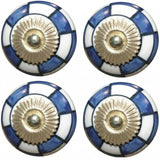 Charming Blue And Gold Set Of 8 Knobs - Homeroots - Flyclothing LLC