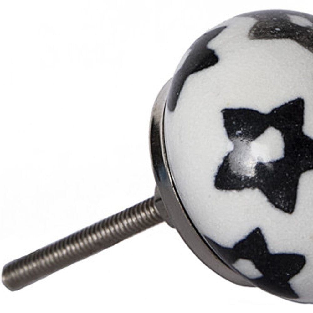 1.5" X 1.5" X 1.5" White Silver And Gray Knobs 8 Pack - Homeroots - Flyclothing LLC