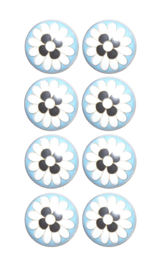 Charming Light Blue And Black Set Of 8 Knobs - Homeroots - Flyclothing LLC