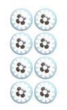 Charming Light Blue And Black Set Of 8 Knobs - Homeroots - Flyclothing LLC