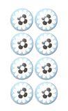 Charming Light Blue And Black Set Of 8 Knobs - Homeroots - Flyclothing LLC